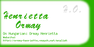henrietta ormay business card